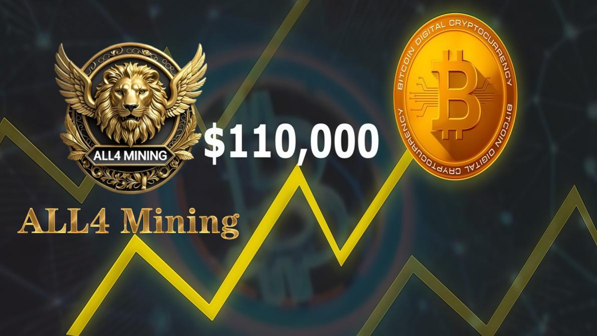 Bitcoin (BTC) durchbricht erneut die 110.000-Dollar-Marke. Verdienen Sie 11.000 Dollar pro Tag mit ALL4 Mining Bitcoin (BTC) durchbricht erneut die 110.000-Dollar-Marke. Verdienen Sie 11.000 Dollar pro Tag mit ALL4 Mining