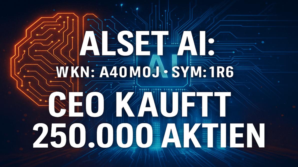 Alset AI-CEO greift zu! 250.000 Aktien gekauft – was weiß Adam Ingrao, was der Markt noch nicht sieht? Alset AI-CEO greift zu! 250.000 Aktien gekauft – was weiß Adam Ingrao, was der Markt noch nicht sieht?