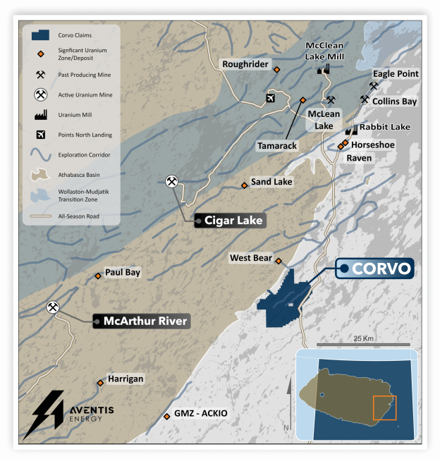 Corvo area map