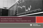 Pressemeldung: Walser Privatbank: Risk Report Walser Portfolio German Select