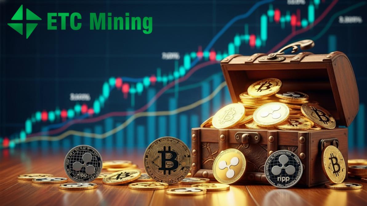 Verdienen Sie 1.850 $ pro Tag! Verdienen Sie Geld mit jedem BTC, XRP, den Sie besitzen, auf ETCMining