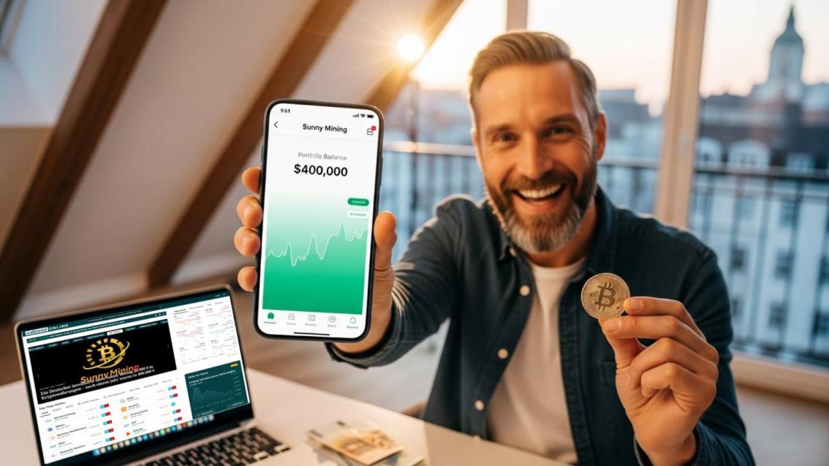 Ein Deutscher investierte über Sunny Mining 25.000 $ in Kryptowährungen – nach einem Jahr waren es 400.000 $