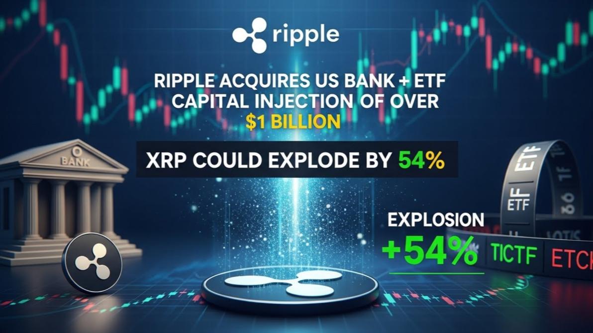 Ripple übernimmt US-Bank + ETF-Kapitalzufuhr über 1 Mrd. USD: XRP könnte um 54 % explodieren