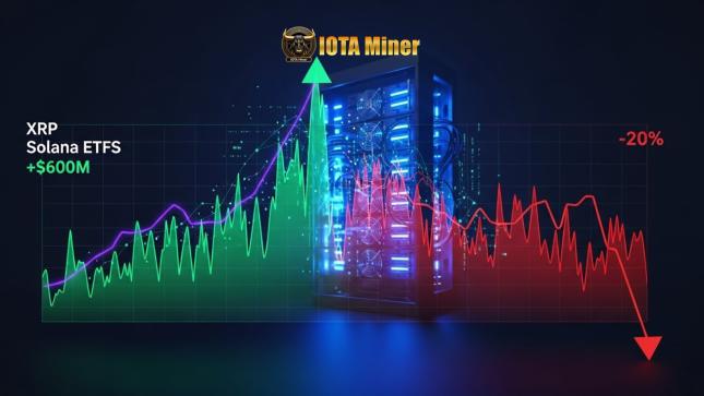 XRP & Solana-ETFs ziehen über $ 600 Mio an, während BTC einbricht – IOTA Miner steht im Zentrum der Kurse
