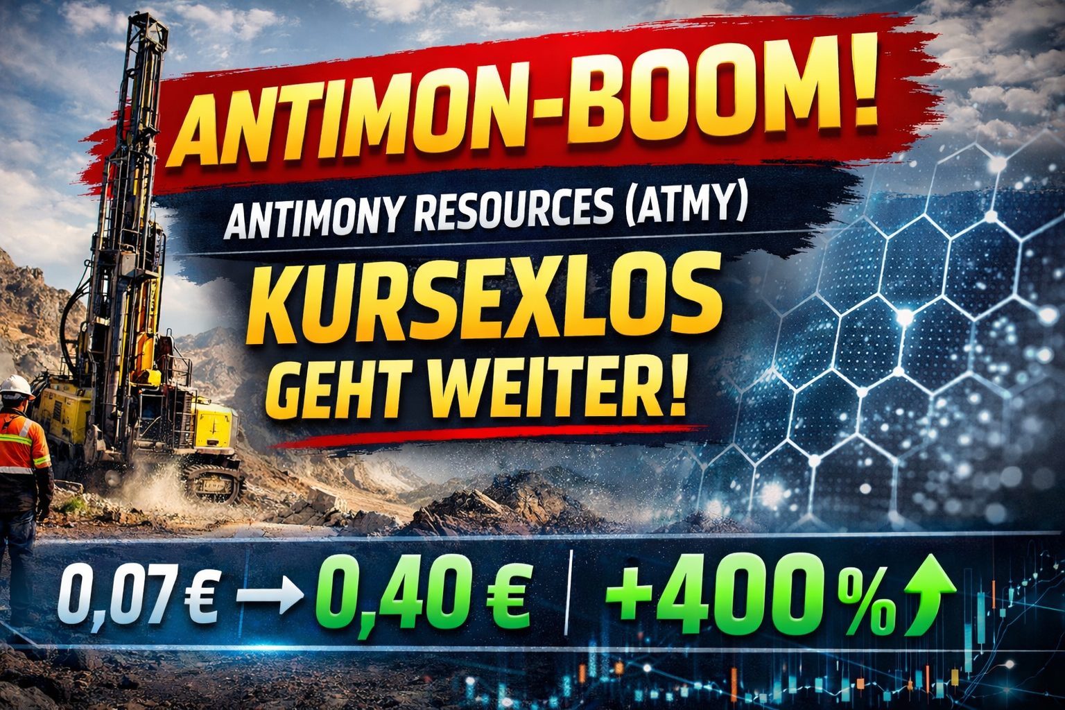 Der Antimon-Boom ist da - Und Antimony Resources (ATMY) liefert die hochgradigste Entdeckung Nordamerikas
