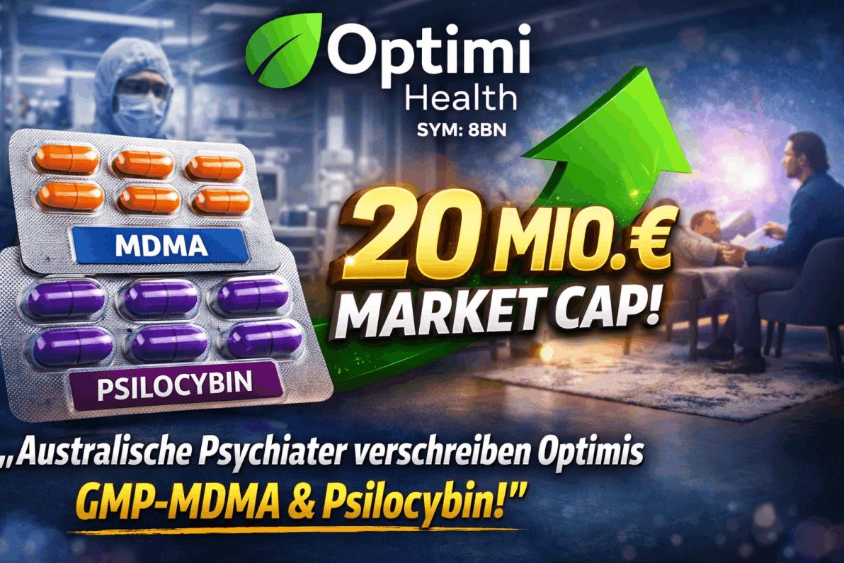 20 Mio. € Bewertung. Zwei zugelassene Psychedelika-Produkte. NASDAQ-Uplist in Arbeit.