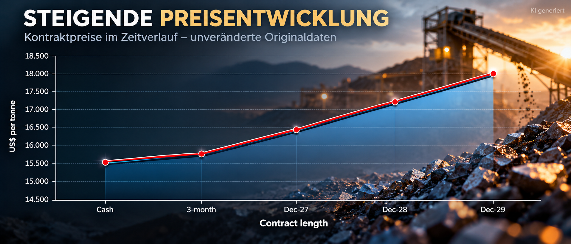 Steigende Preisentwicklung im Bergbau