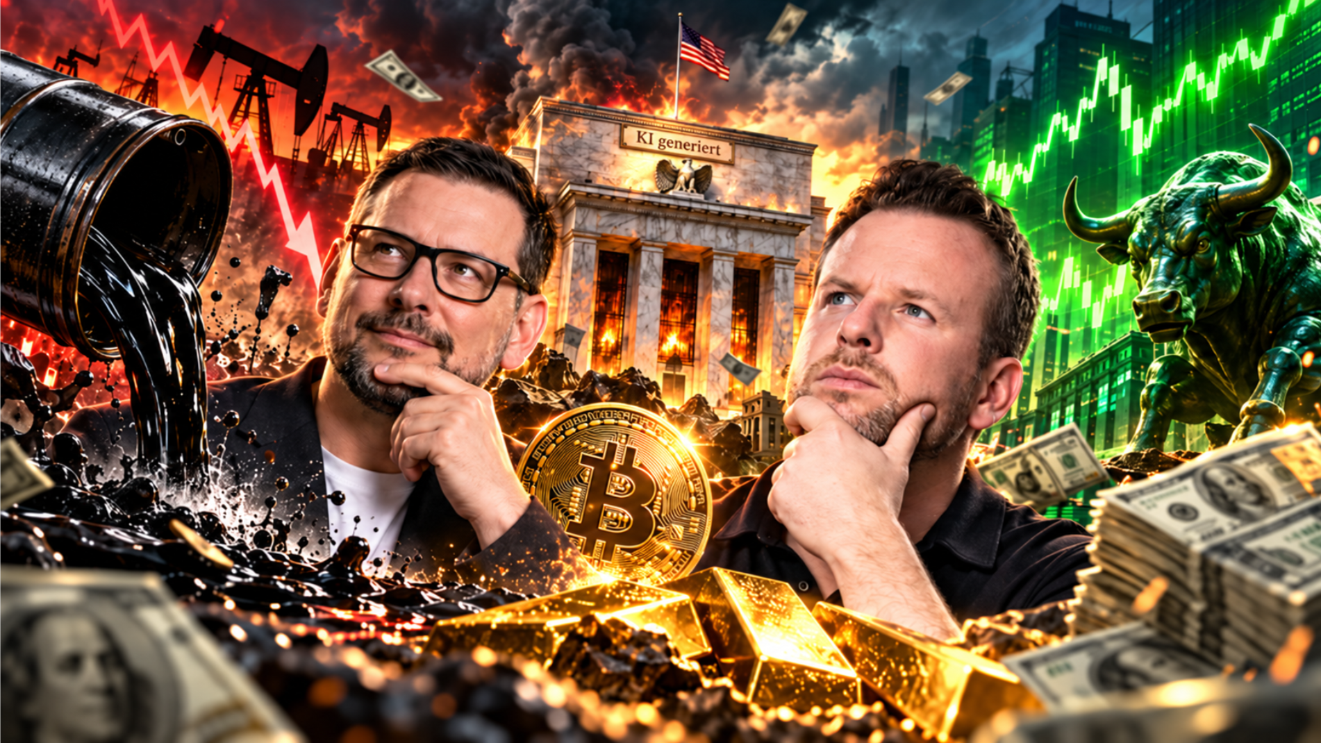 &Ouml;l f&auml;llt, Aktien steigen - Was Bitcoin und Gold jetzt verraten!
