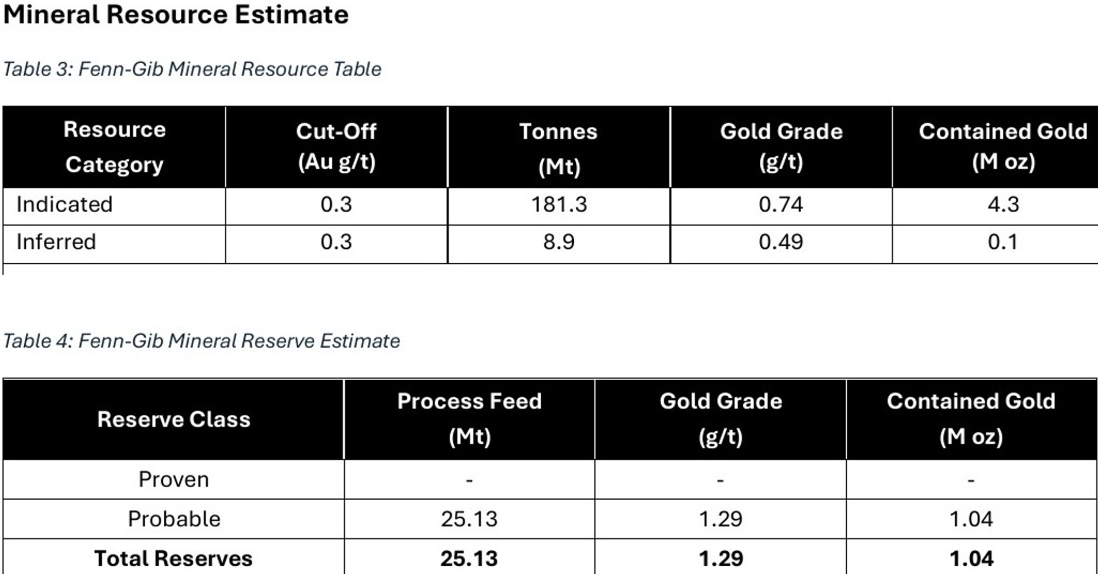 Mineral Resource Estimate