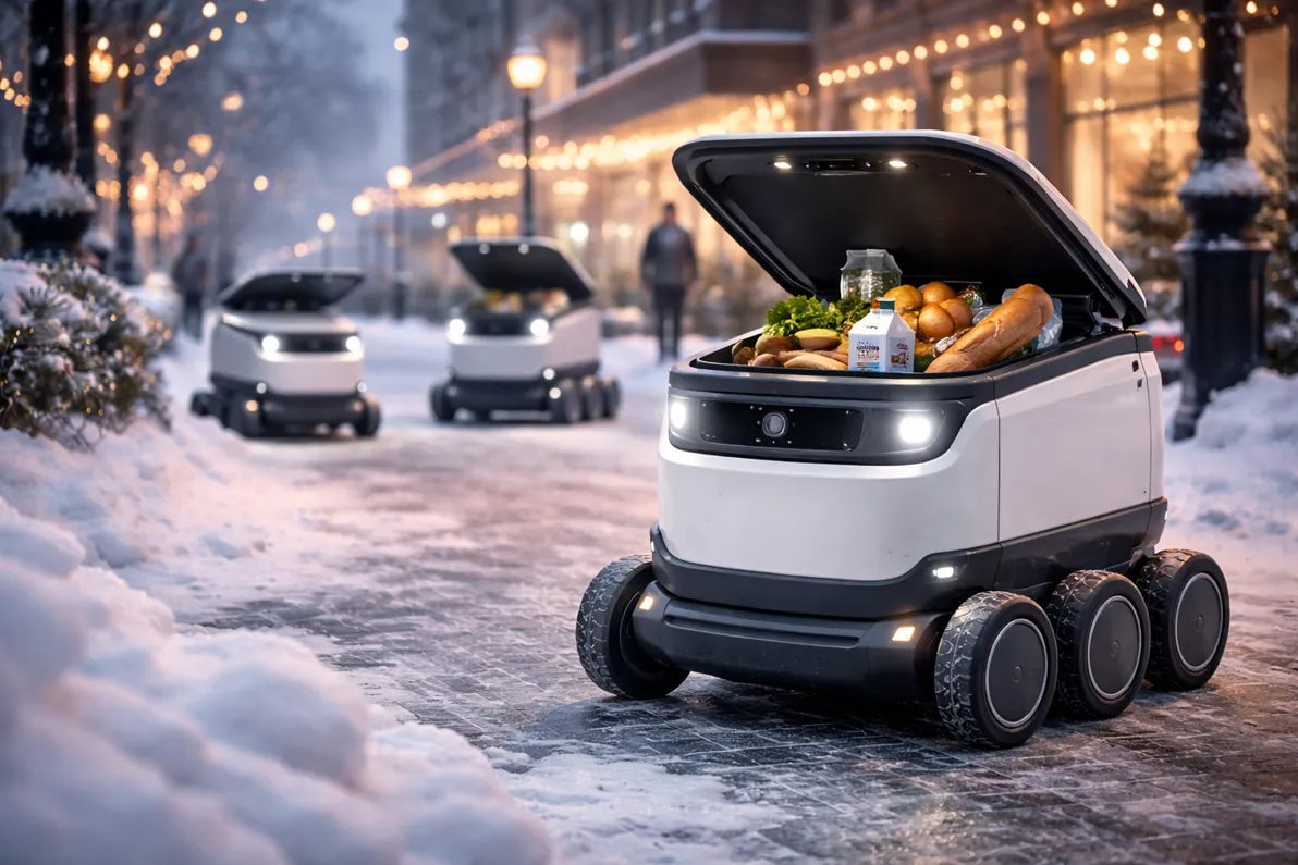12.000 Roboter vor Betrieb - Lieferroboter trotzen Schnee, Eis und dem Fachkräftemangel
