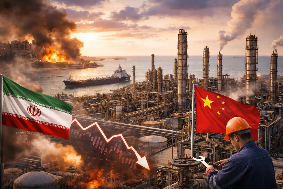 CHN bezieht 50% Öl aus Nahost - Nach Angebotsverknappung: China-Raffinerie legt Anlage still