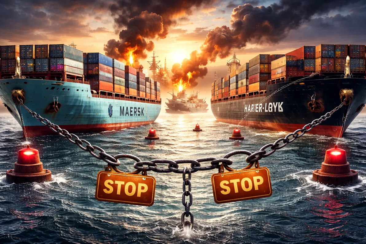 Schifffahrtschaos - Containerriesen stoppen Nahost-Routen und weichen auf langen Umweg aus