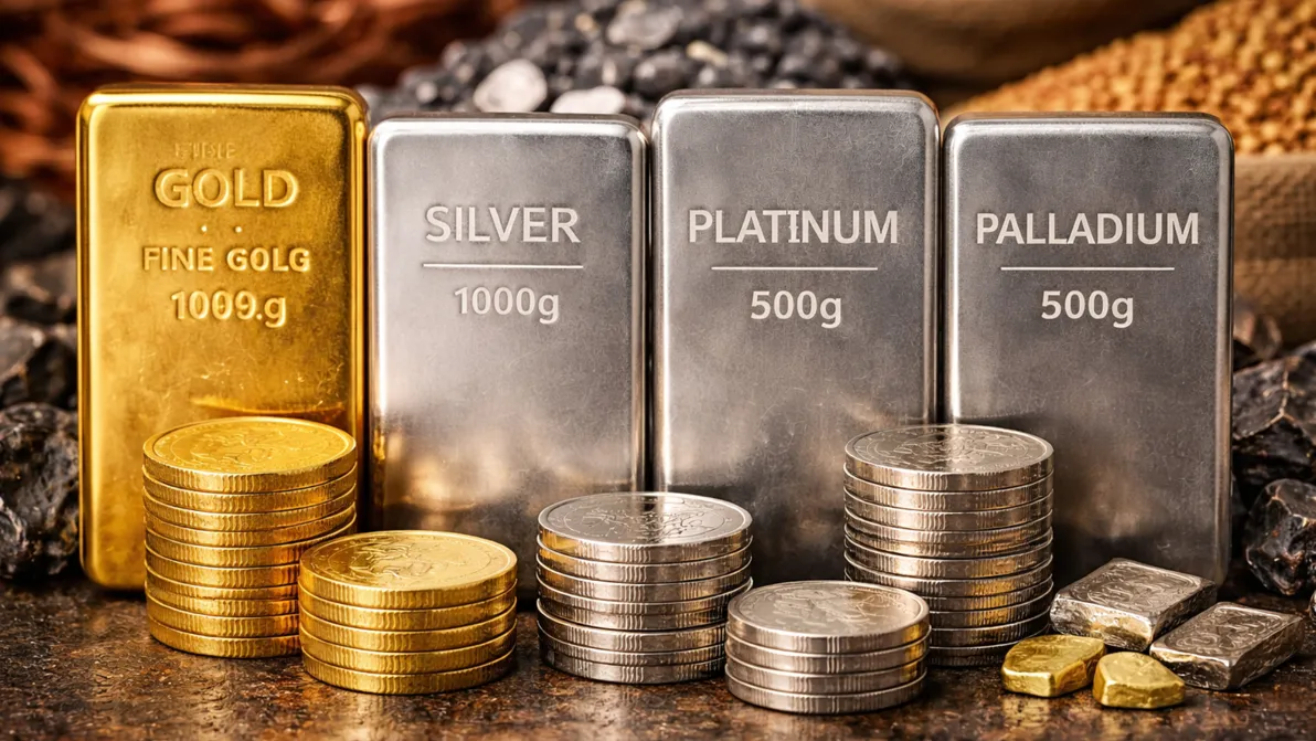 Krisenmarkt - Rohstoff-Turbulenzen: Gold, Silber, Platin und Palladium geben nach