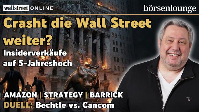 Crasht Wall Street weiter: Amazon: 200 Milliarden $ für KI | Strategy: Shortseller fertig? | Barrick: Top