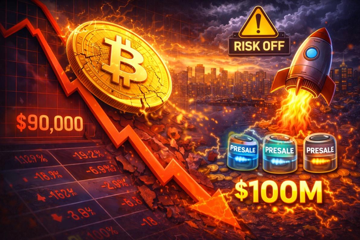 Bitcoin rutscht unter $90.000, Risk-Off drückt den Markt, doch Presales bleiben heiß
