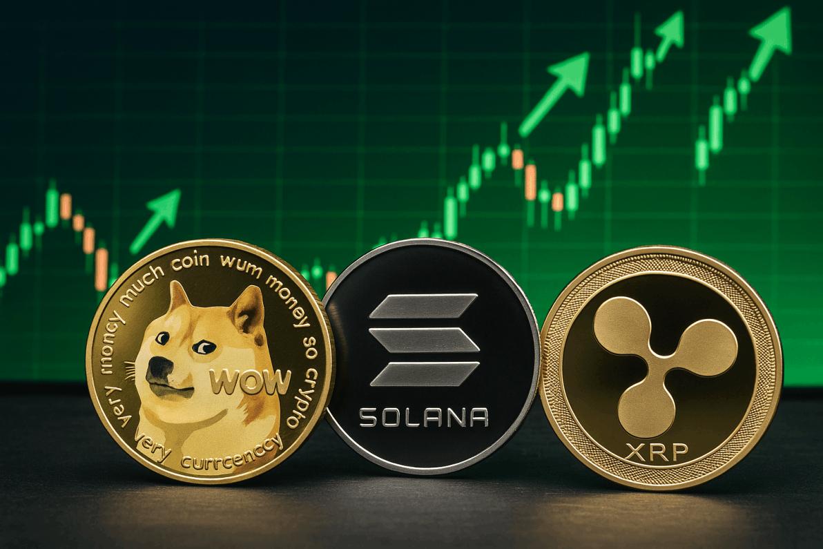 Altcoin-Trio im Höhenflug - XRP, Solana und Doge legen zu – das steckt hinter der Krypto-Montagsrallye