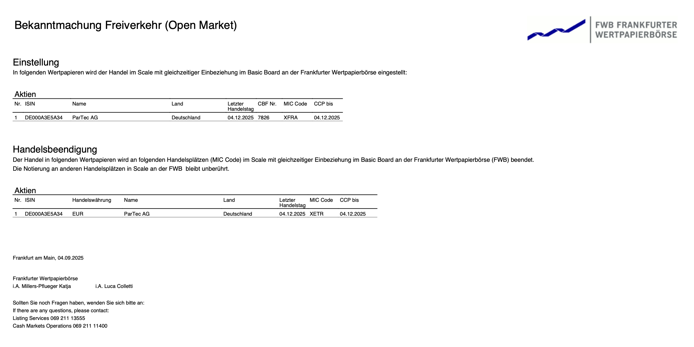 ParTec Aktie (JY0) | Aktienkurs » DE000A3E5A34 | wallstreetONLINE