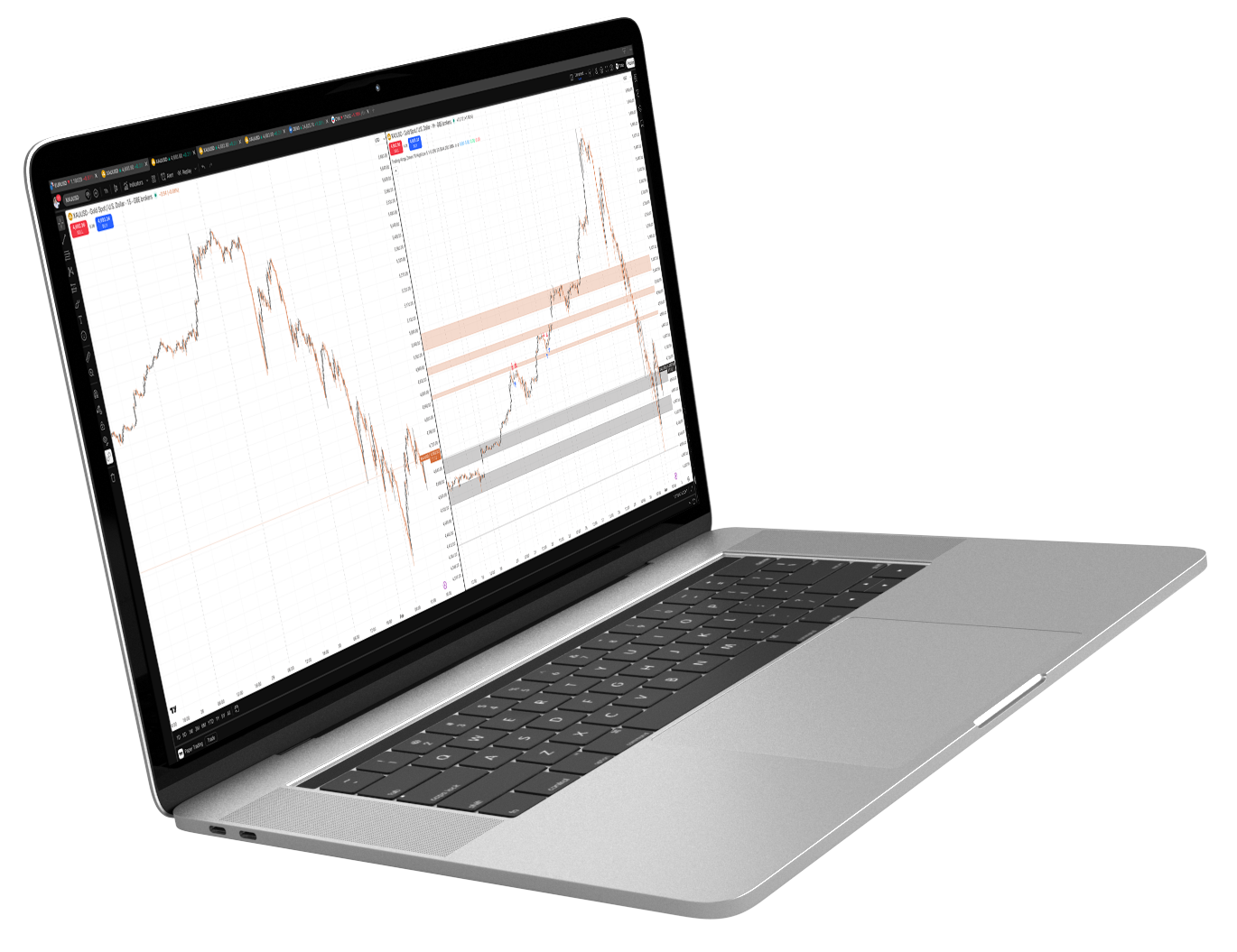 TradingView auf dem Notebook
